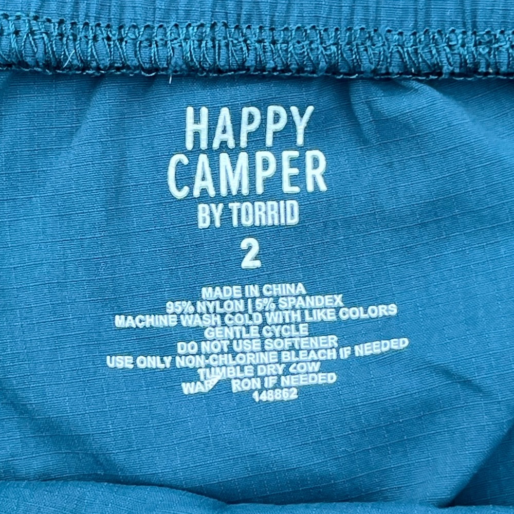 Torrid: Happy Camper; Teal Blue; Lightweight; NWOT; Zipper Pockets; 5in Inseam - Picture 5 of 6